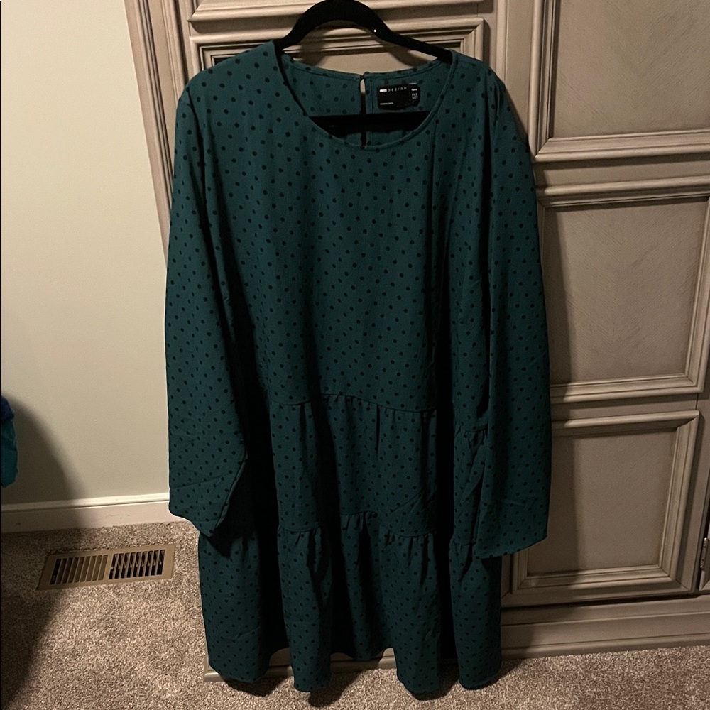 ASOS Curve Teal Long Sleeve Dress